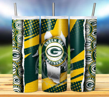 Load image into Gallery viewer, Professional Football Ripped Hole Tumbler Graphics Package
