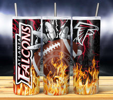 Load image into Gallery viewer, Professional Football Glove on Fire Tumbler Graphics Package
