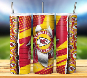Professional Football Ripped Hole Tumbler Graphics Package