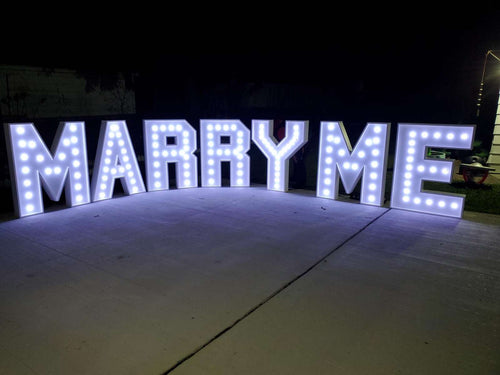 Marry Me: Marquee Letters 4ft