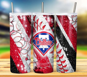 Professional Baseball Glitter Tumbler Graphics Package