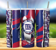 Load image into Gallery viewer, Professional Football Ripped Hole Tumbler Graphics Package
