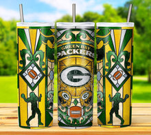 Load image into Gallery viewer, Professional Football Stained Glass v1 Tumbler Graphics Package
