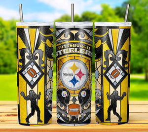 Professional Football Stained Glass v1 Tumbler Graphics Package