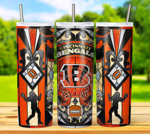 Professional Football Stained Glass v1 Tumbler Graphics Package