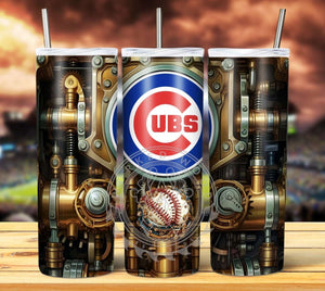Professional Baseball Steampunk Tumbler Graphics Package