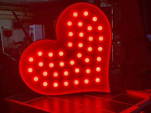 Light Up Heart Marquee