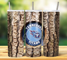 Load image into Gallery viewer, Professional Football Tree Trunk Tumbler Graphics Package
