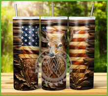 Load image into Gallery viewer, Patriotic Engraved Animal Tumbler Graphics Package
