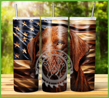 Load image into Gallery viewer, Patriotic Engraved Animal Tumbler Graphics Package
